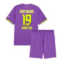 Borussia Dortmund Konstantinos Karetsas #19 Kolmas Peliasu Lasten 2026-27 Lyhythihainen (+ Lyhyet housut)